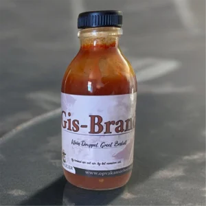 Gis-Brand gefermenteerde chilli sous bottel